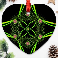 Artwork Fractal Allegory Art Ornament (heart) by Sudhe