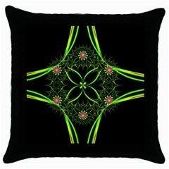 Artwork Fractal Allegory Art Throw Pillow Case (black) by Sudhe