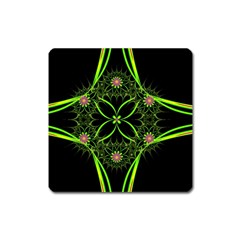 Artwork Fractal Allegory Art Square Magnet by Sudhe