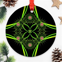 Artwork Fractal Allegory Art Round Ornament (two Sides) by Sudhe