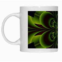 Abstract Flower Artwork Art Floral Green White Mugs by Sudhe