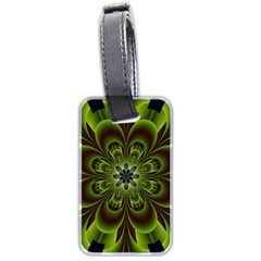 Abstract Flower Artwork Art Floral Green Luggage Tag (two Sides) by Sudhe