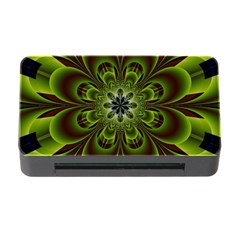 Abstract Flower Artwork Art Floral Green Memory Card Reader With Cf by Sudhe