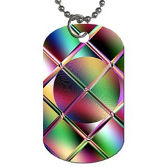 Fractal Artwork Abstract Background Dog Tag (one Side) by Sudhe