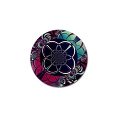 Fractal Artwork Abstract Background Art Pattern Golf Ball Marker by Sudhe