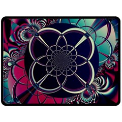 Fractal Artwork Abstract Background Art Pattern Double Sided Fleece Blanket (large)  by Sudhe