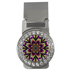 Abstract Flower Artwork Art Money Clips (cz)  by Sudhe