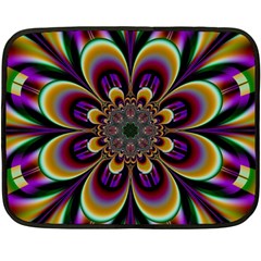 Abstract Flower Artwork Art Double Sided Fleece Blanket (mini)  by Sudhe