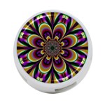 Abstract Flower Artwork Art 4-Port USB Hub (Two Sides) Back