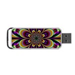 Abstract Flower Artwork Art Portable USB Flash (Two Sides) Front