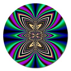 Abstract Artwork Fractal Background Art Magnet 5  (round) by Sudhe