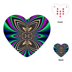 Abstract Artwork Fractal Background Art Playing Cards Single Design (heart) by Sudhe