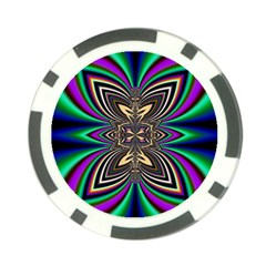 Abstract Artwork Fractal Background Art Poker Chip Card Guard by Sudhe