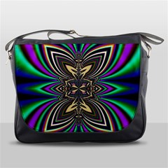 Abstract Artwork Fractal Background Art Messenger Bag by Sudhe