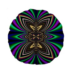 Abstract Artwork Fractal Background Art Standard 15  Premium Round Cushions