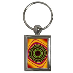 Digital Art Background Yellow Red Key Chain (rectangle) by Sudhe