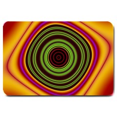 Digital Art Background Yellow Red Large Doormat  by Sudhe