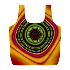 Digital Art Background Yellow Red Full Print Recycle Bag (l) by Sudhe