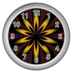 Fractal Artwork Idea Allegory Art Pattern Wall Clock (silver) by Sudhe