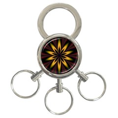 Fractal Artwork Idea Allegory Art Pattern 3-ring Key Chain by Sudhe