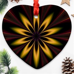 Fractal Artwork Idea Allegory Art Pattern Heart Ornament (two Sides) by Sudhe