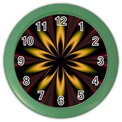 Fractal Artwork Idea Allegory Art Pattern Color Wall Clock by Sudhe