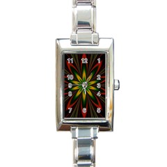 Fractal Artwork Idea Allegory Art Rectangle Italian Charm Watch by Sudhe