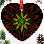 Fractal Artwork Idea Allegory Art Heart Ornament (Two Sides) Back