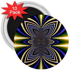 Abstract Artwork Fractal Background 3  Magnets (10 Pack)  by Sudhe