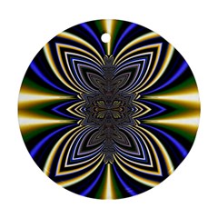 Abstract Artwork Fractal Background Round Ornament (two Sides) by Sudhe