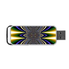 Abstract Artwork Fractal Background Portable Usb Flash (one Side) by Sudhe