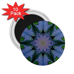 Abstract Flower Artwork Art Green 2 25  Magnets (10 Pack)  by Sudhe