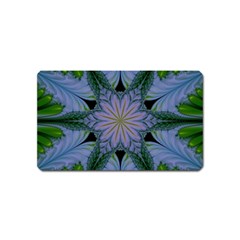 Abstract Flower Artwork Art Green Magnet (name Card) by Sudhe