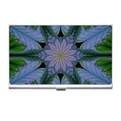 Abstract Flower Artwork Art Green Business Card Holder by Sudhe