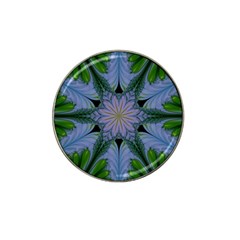 Abstract Flower Artwork Art Green Hat Clip Ball Marker by Sudhe