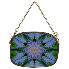 Abstract Flower Artwork Art Green Chain Purse (one Side) by Sudhe