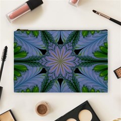 Abstract Flower Artwork Art Green Cosmetic Bag (large) by Sudhe