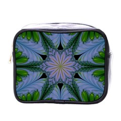 Abstract Flower Artwork Art Green Mini Toiletries Bag (one Side) by Sudhe