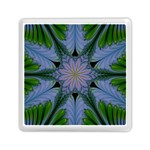 Abstract Flower Artwork Art Green Memory Card Reader (Square) Front