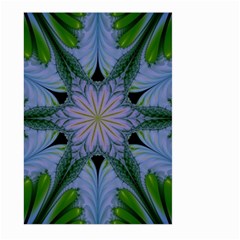 Abstract Flower Artwork Art Green Large Garden Flag (two Sides) by Sudhe