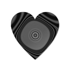 Digital Art Background Black White Heart Magnet by Sudhe