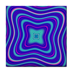 Abstract Artwork Fractal Background Blue Tile Coasters by Sudhe