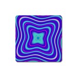 Abstract Artwork Fractal Background Blue Square Magnet Front