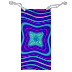 Abstract Artwork Fractal Background Blue Jewelry Bag by Sudhe