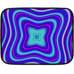 Abstract Artwork Fractal Background Blue Double Sided Fleece Blanket (mini)  by Sudhe