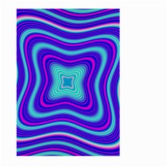 Abstract Artwork Fractal Background Blue Large Garden Flag (two Sides) by Sudhe