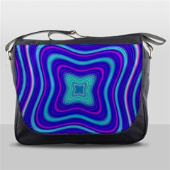 Abstract Artwork Fractal Background Blue Messenger Bag by Sudhe