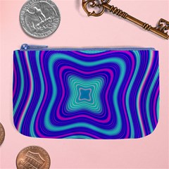 Abstract Artwork Fractal Background Blue Large Coin Purse by Sudhe