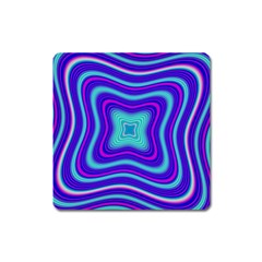 Abstract Artwork Fractal Background Blue Square Magnet by Sudhe