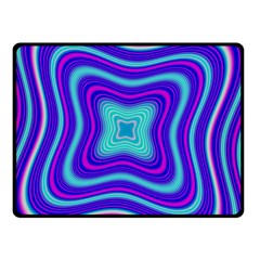 Abstract Artwork Fractal Background Blue Double Sided Fleece Blanket (small)  by Sudhe